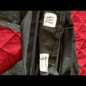 Skinny, black dot maternity pants